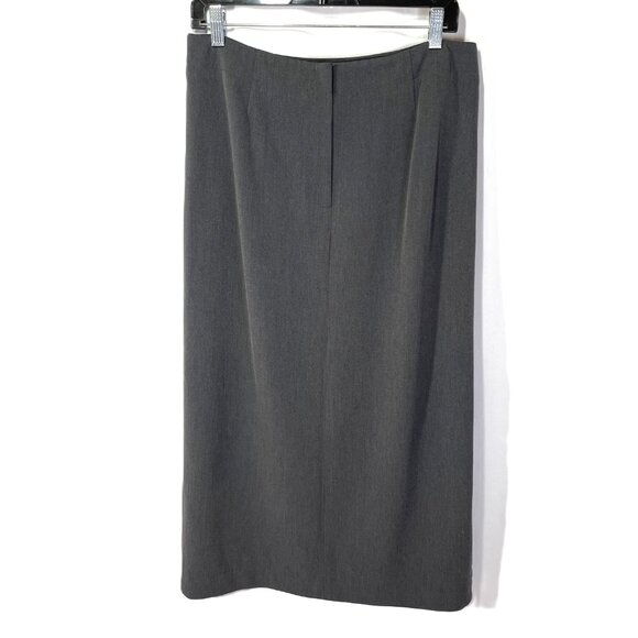 Caslon Maxi Skirt Size 14 P Gray Back Slit Tailored Quality Retro - Picture 1 of 11